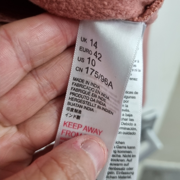 Vtg toyshop pink sweater with beaded detail uk 14 - Picture 6 of 7